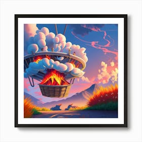 Hot Air Balloon Art Print