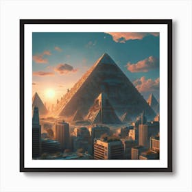 Egyptian City 3 Art Print