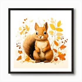 Autumn Squirrel 2 Poster