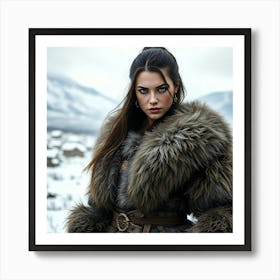 Viking Woman Portrait 2 Art Print