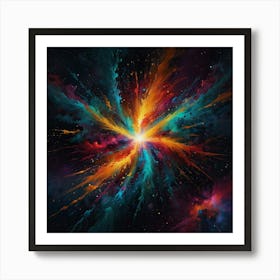 Abstract Representation Of A Cosmic Explosion 3 Art Print