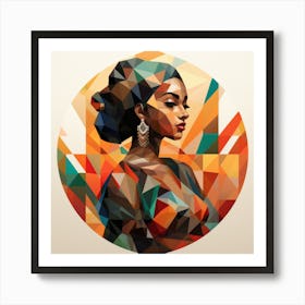 Geometric Indian Woman 01 Art Print