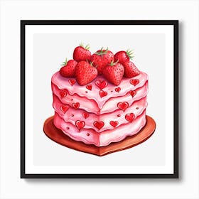 Strawberry Cake 16 Art Print