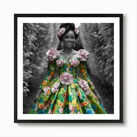 African Wedding Dress Art Print