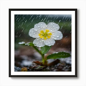 Flower In The Rain 1 Art Print