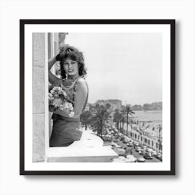Sophia Loren During Cannes Festival Art Print