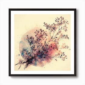 Abstract Floral Painting 1 Art Print