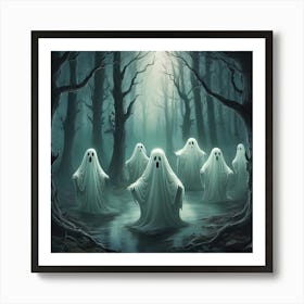 Ghosts In The Woods Art Print