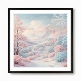 Enchanted Snowscape Art Print