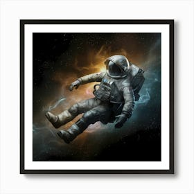 Astronaut In Space Art Print