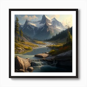 Natural Landscape Painting Art Print