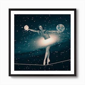 The Cosmic Game of Balance Art Print