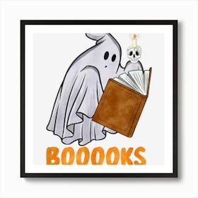 Cute School Ghost Read More Boooooks Halloween 2022 Art Print