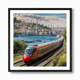 Istanbul Metro Train Art Print