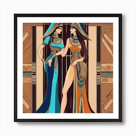 Two Egyptian Women Art Print