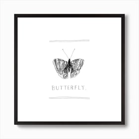 Ink Butterfly Art Print