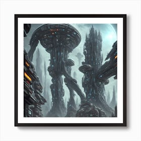 Alien Metropolis 495d3 Art Print