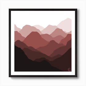 Earthly 2015 Marsala (Layers) Art Print