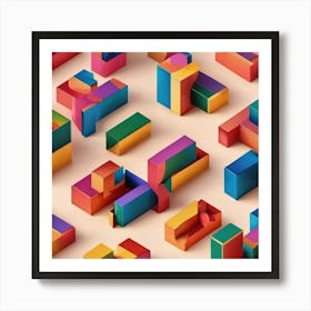 Abstract Geometric Shapes Art Print