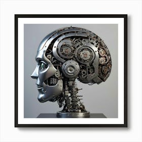 Metal Brain Of A Robot 2 Art Print