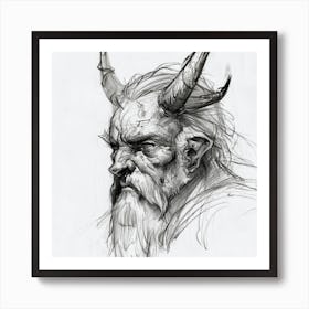 Demon Head 1 Art Print