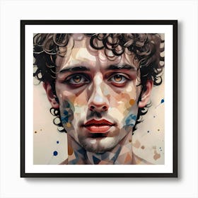 Abstract Portrait Of My Friend Christopher Art Print