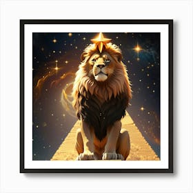 Lion Of Egypt 5 Art Print