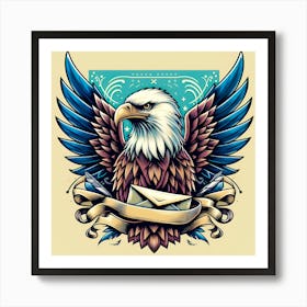 Eagle With Mail 1 Art Print