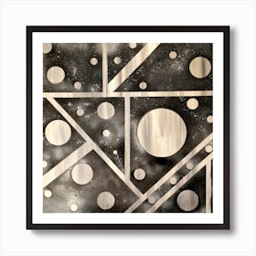 Abstract black and white Art Print