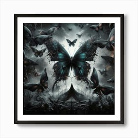 Dark Butterfly Art Print