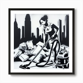 Nyc Street Art Hoovering Poster