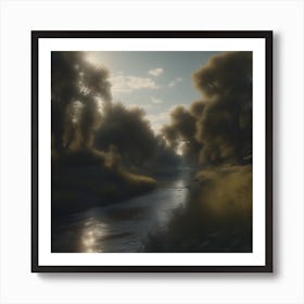 River In The Woods 20 Art Print