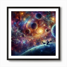 Music In Space Art Print