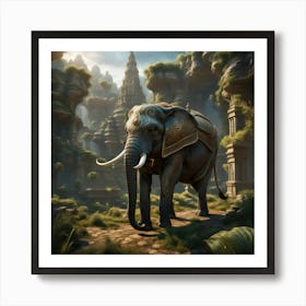 Ancient Elephant  Art Print