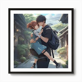 MAN CARRYING Art Print