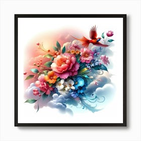 Flowers In The Sky 1 Art Print