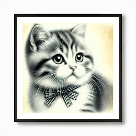 Feline Cat Creative Artwork Illustration 106 Art Print