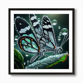 Butterflies In Water Art Print