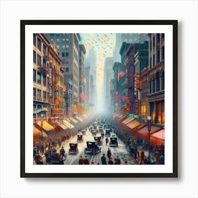 New York City Street Scene 4 Art Print