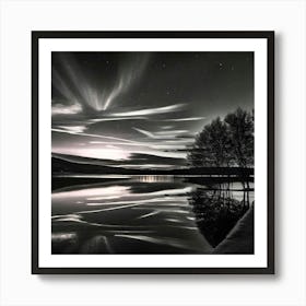 Aurora Reflected In Water Art Print