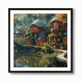 Elf Village Art Print