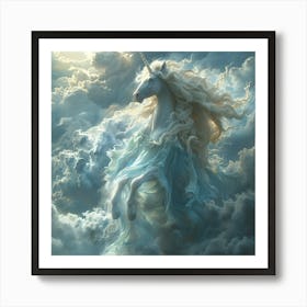 Lena1987 A Transluscent White Unicorn Floating Above The Grou 70b05627 8271 48a8 9a5e 7b59494c88ff 3 Art Print