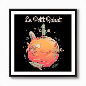 Le Petit Robot Square Art Print