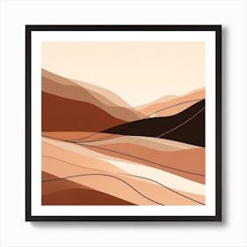 Landscape With Lines Art Print