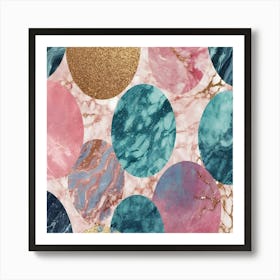 Marble Circles Art Print