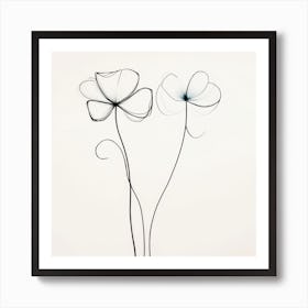 Two Flowers Art Print