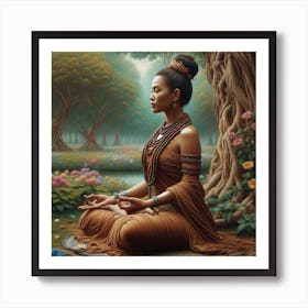 Buddha In Meditation 1 Art Print