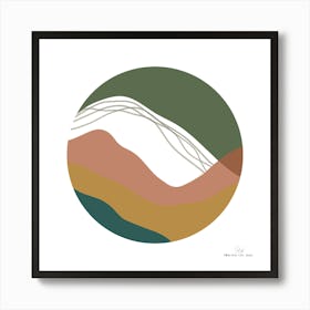 Abstract Mountain Landscape.A fine artistic print that decorates the place. Art Print