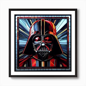 Darth Vader Stained Glass Star Wars Art Print Art Print