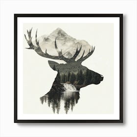 Deer Canvas Print Art Print